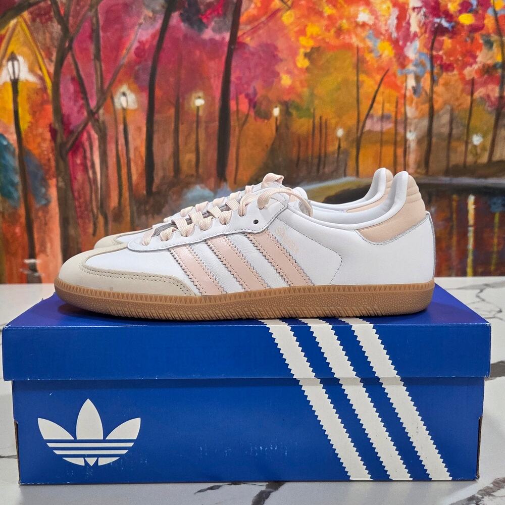 Adidas Samba OG W Off White Sandy Pink Size 8.5 JS1351 Casual Sneakers - Picture 2 of 8